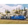 Class 120 Freight Train Starter Set - DCC - Minitrix -- Widmer Railservices WRS Loco, 3 VTG Tank Cars, Track Oval, Wireless Cont