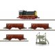 Sugar Beet Transport Train-Only Set - Standard DC -- Grafschaft Hoya VGH Class V36 Diesel, 3 Eo 17 Gondolas, Sugar Beet Loader K