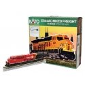 GE ES44AC GEVO Mixed Freight Starter Set - Standard DC -- Canadian Pacific Kansas City CPKC, 6 Cars, Unitrack Oval, Controller, 