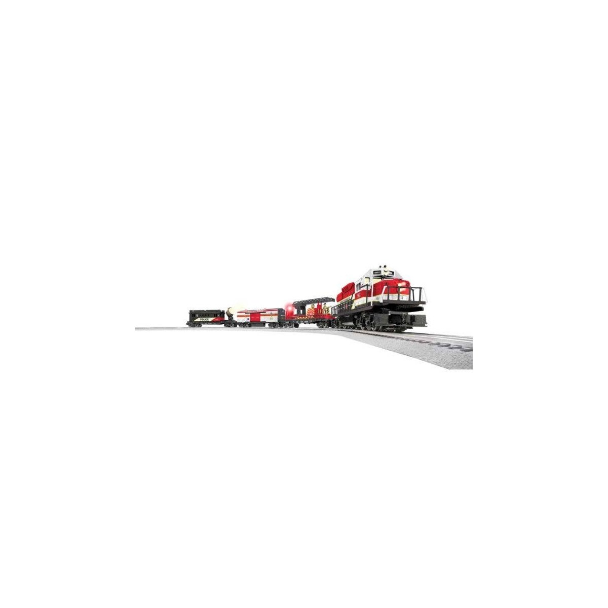 Emergency Response Train Set - 3-Rail - LionChief Sound & Control -- EMD GP38, 3 Cars, FastTrack Oval, Power Pack, Remote Contro