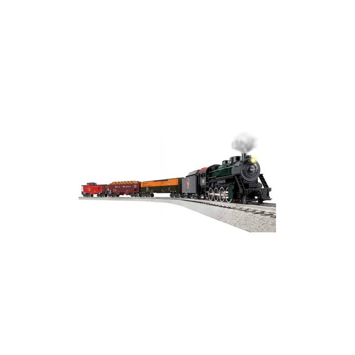 Great Northern 2-8-0 Train Set - 3-Rail - Sound & Control - LionChief -- GN 2-8-0, 3 Cars, O-36 FasTrack(R) Oval, Power Pack, Re