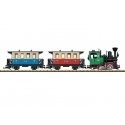 Passenger Train Starter Set -- 0-4-0T, 2 Cars, 50-3/4′ 129cm Track Circle, 120V Controller, G, LGB 72307