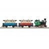 Passenger Train Starter Set -- 0-4-0T, 2 Cars, 50-3/4′ 129cm Track Circle, 120V Controller, G, LGB 72307