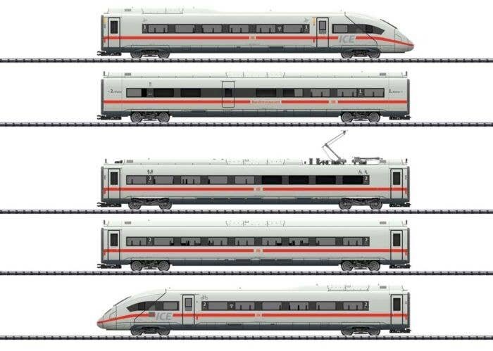 ICE 4 Class 412-812 5-Car Train-Only with Sound & DCC - Digital -- German Federal Railway (Era VI 2018 white, red), HO, Trix 229