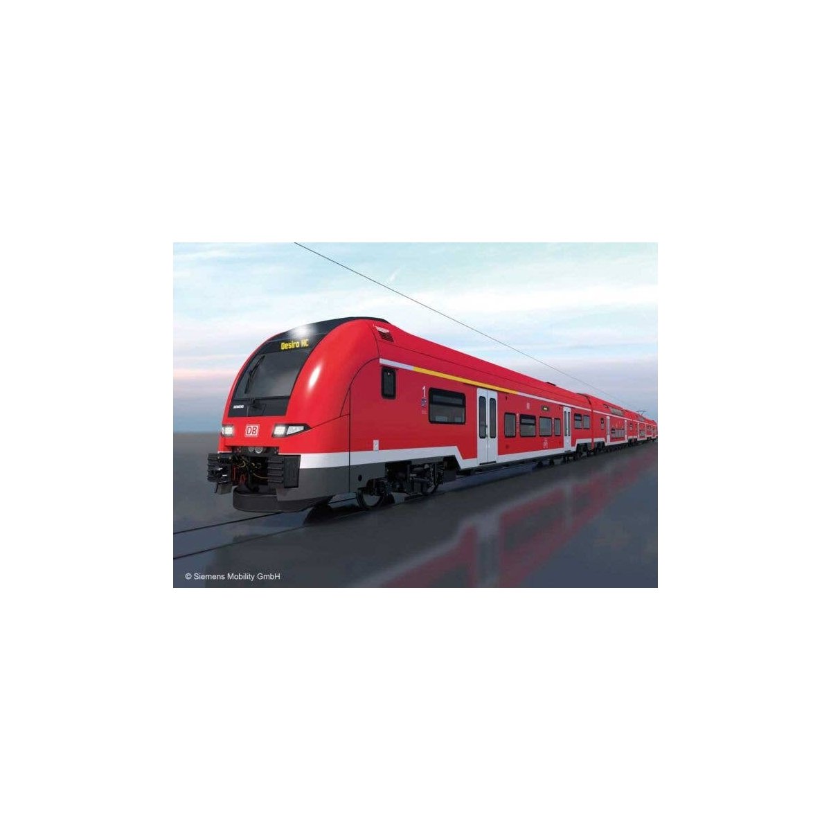 Siemens Desiro HC Class 1462/1862 4-Car Train - 3-Rail - Sound & Digital -- German Railroad DBAG (Era VI 2023, red, gray, white)