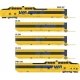 UAC TurboTrain 5-Car Passenger Train-Only Set (2022 Ver.) - Sound & DCC Equipp -- VIA Rail Canada 146-201-256-228-151 (yellow, b