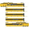 UAC TurboTrain 5-Car Passenger Train-Only Set (2022 Ver.) - Sound & DCC Equipp -- VIA Rail Canada 146-201-256-228-151 (yellow, b