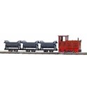 Feldbahn Industrial Diesel Train Set w/Battery Controller & Special Track -- LKM Ns 2f Loco & 3 Dump Cars, HOn2, Busch Gmbh & Co