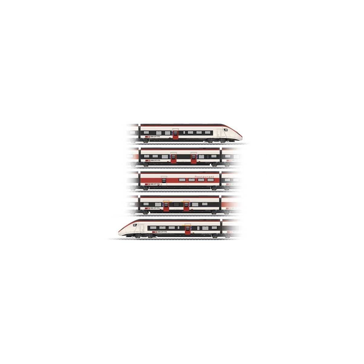 Class RABe 501 Giruno High-Speed Rail Car Train Only - 3-Rail - Sound & Digita -- Swiss Federal Railways SBB, 2 End Cars, 3 Inte