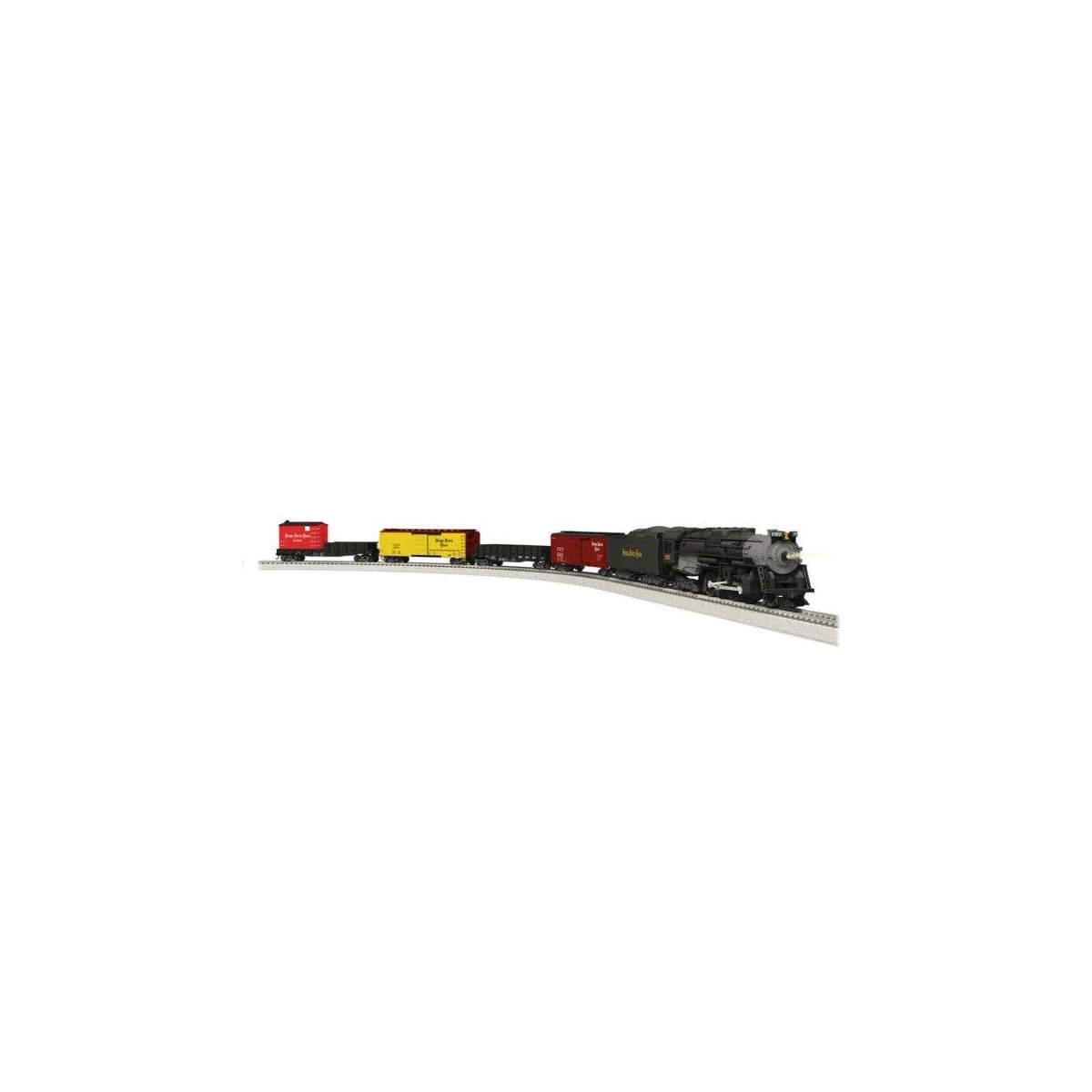 Berkshire Steam Freight Set - LionChief Sound and Control -- Nickel Plate 2-8-4, 4 Cars, FasTrack(R) Oval, Power Pack, Controlle