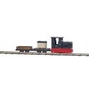 Freight Train Starter Set - Feldbahn -- Gmeinder 15/18 Diesel, 2 Cars, Track Oval, Battery Controller, HOn2, Busch Gmbh & Co Kg 