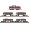 Era VI Construction Train-Only Set - Standard DC -- Westerwald Railroad Enthusiasts EFW Class 212 Diesel, 4 Dump Cars, Z, Markli
