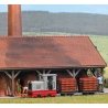 Brick Yard Railroad Starter Set - Battery Powered - Feldbahn -- Gmeinder 15/18 Diesel, 2 Brick Cars, Track Oval, Controller, HOn