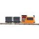 Mining Train Starter Set - Feldbahn -- B 360 Mining Loco, 2 Mine Cars, Track Oval, Battery Controller, HOn2, Busch Gmbh & Co Kg 