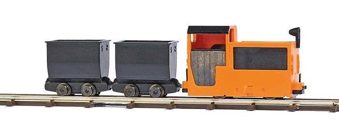 Mining Train Starter Set - Feldbahn -- B 360 Mining Loco, 2 Mine Cars, Track Oval, Battery Controller, HOn2, Busch Gmbh & Co Kg 