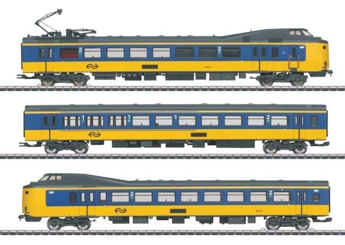 Class ICM-1 Koploper 3-Car Electric Rail Car Train - 3-Rail - Sound and Digita -- Power, Mid, End Cars, Dutch State Railways NS 