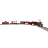 Christmas Celebration Train Set - LionChief Sound & Control -- 2-4-2 Steam Loco, 3 Cars, FasTrack Oval, Remote Controller, Wall 