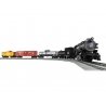 Union Pacific Flyer Set - 3-Rail - LionChief Bluetooth 5.0 Sound & Control -- 0-8-0, 3 Cars FasTrack(R) Oval, Power Pack, Remote