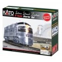 Silver Streak Zephyr Starter Set -- Chicago, Burlington & Quincy (silver, black), N, Kato USA Inc 1060041