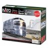 Silver Streak Zephyr Starter Set -- Chicago, Burlington & Quincy (silver, black), N, Kato USA Inc 1060041