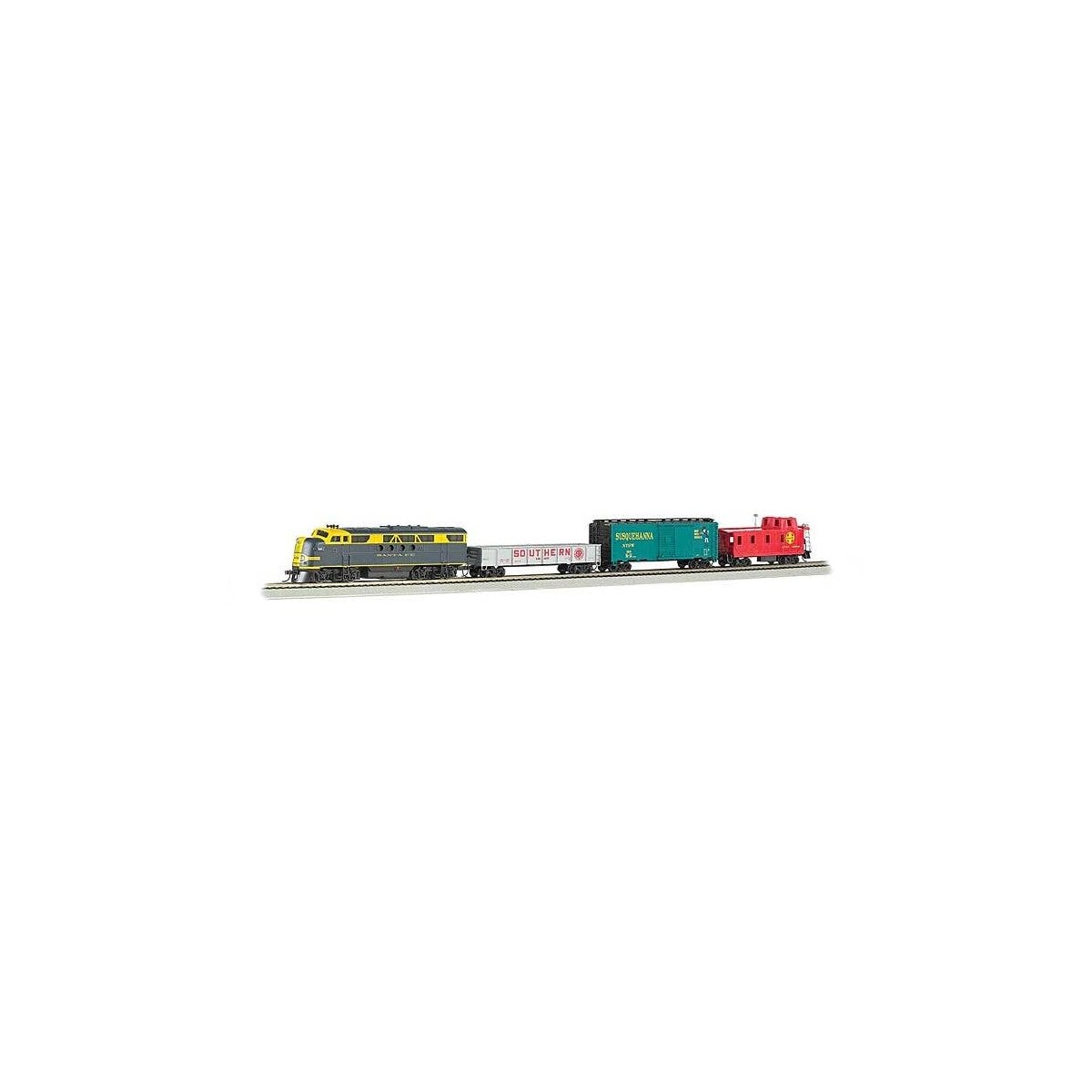 Blue Lightning Train Set - E-Z App(TM) -- Atchison, Topeka & Santa Fe, HO, Bachmann Industries 1501