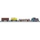 Swedish Freight Train Starter Set - 3-Rail w/Digital & Sound -- Green Cargo Era VI Class V5 Diesel, 3 Cars, Track Oval, Digital 