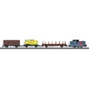 Swedish Freight Train Starter Set - 3-Rail w/Digital & Sound -- Green Cargo Era VI Class V5 Diesel, 3 Cars, Track Oval, Digital 