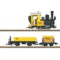Railworks Work Train Starter Set - Standard DC -- 0-4-0T, Gondola, Side-Dump Car, 50-3/4 129cm Track Circle, G, LGB 72503