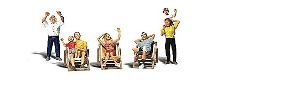 Spectators & Chairs - Scenic Accents(R) -- pkg(7), HO, Woodland Scenics 1881