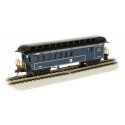 Passenger Car -- Personenwagen -- Old-Time Wood Combine with Round-End Clerestory Roof - HO - Bachmann Industries 15205