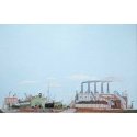 Background Scene 24 x 36′ 60 x 90cm - Instant Horizons(TM) -- The Docks, HO, Walthers SceneMaster 713