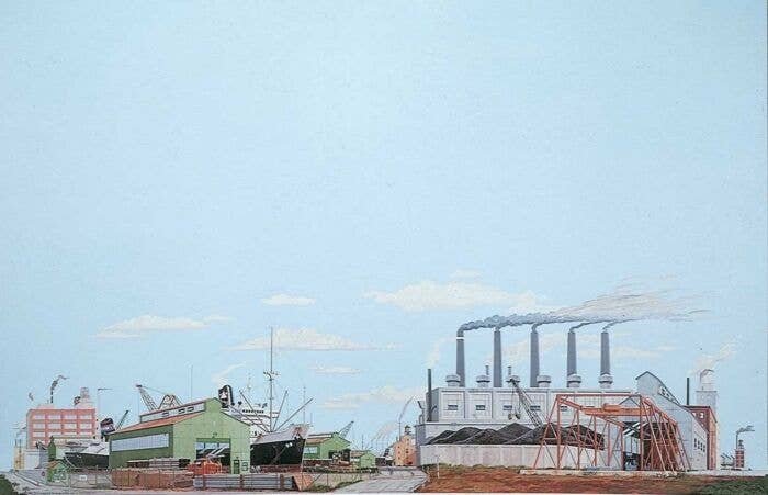 Background Scene 24 x 36′ 60 x 90cm - Instant Horizons(TM) -- The Docks, HO, Walthers SceneMaster 713