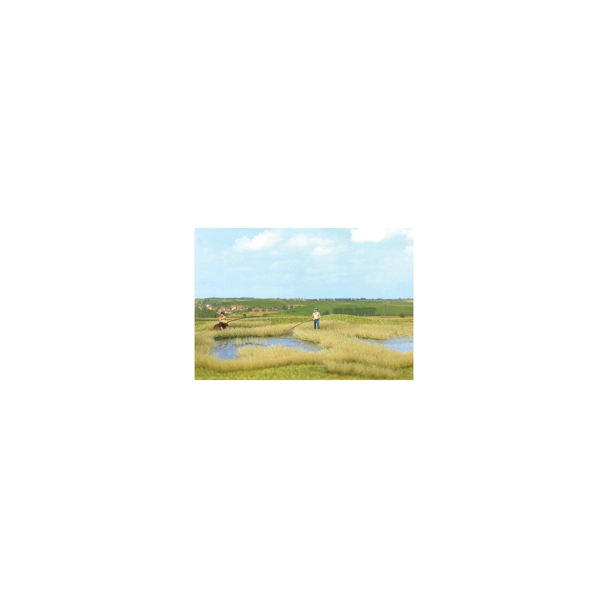 Thinning Grass Pad - 11-11/16 x 8-1/4′ 29.7 x 21cm -- Grass & Reed Marsh/Pond Shoreline, HO, Busch Gmbh & Co Kg 1312