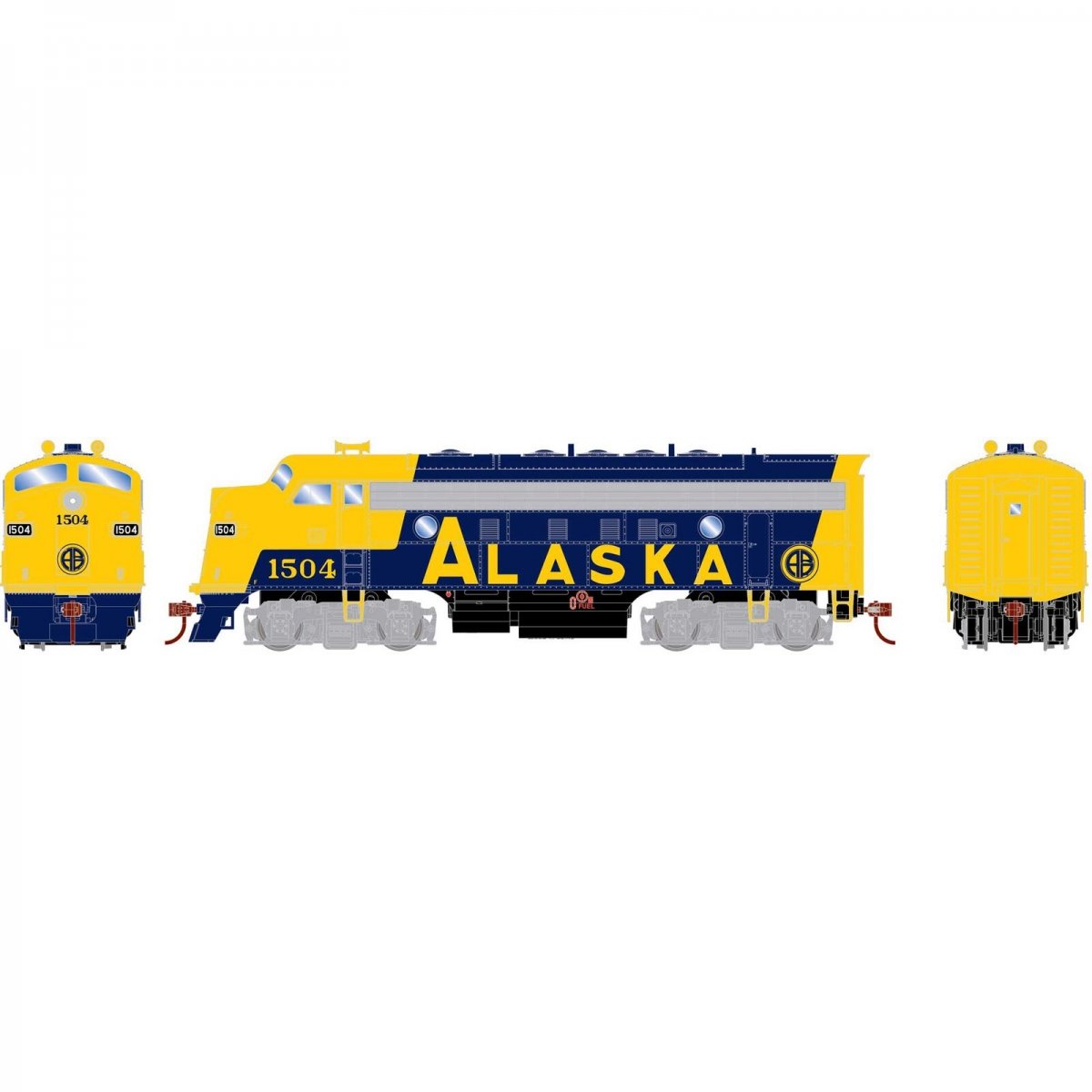Diesel Locomotive - EMD F7 - RND F7A Locomotive DCC-Ready - ARR 1504 - HO - Athearn RND-2240