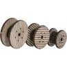 Cable Reels -- Laser-cut Wood Kit, HO, Walthers SceneMaster 4155