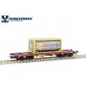 Flat wagon - CP Sgmms 109 - HO - Sudexpress S450109