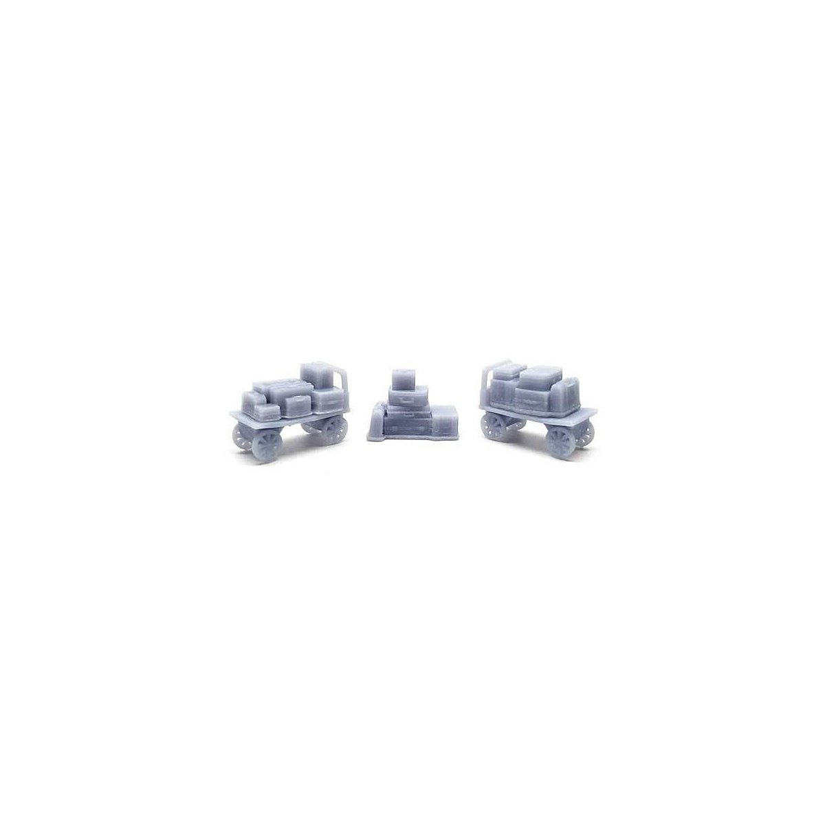 Luggage -- Unpainted 3D Printed Parts pkg(5), N, ALL SCALE MINIATURES 1600987