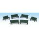 Park Benches - Scenic Accents(R) -- pkg(6), HO, Woodland Scenics 1879