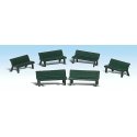 Park Benches - Scenic Accents(R) -- pkg(6), HO, Woodland Scenics 1879