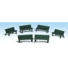 Park Benches - Scenic Accents(R) -- pkg(6), HO, Woodland Scenics 1879