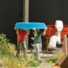 Carrying a Boat - Action Set -- Boat, 2 Figures, Boat Stands, HO, Busch Gmbh & Co Kg 79817