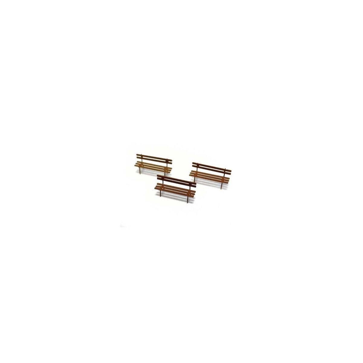 Park Benches -- Brown pkg(3), N, Kato USA Inc 85211066