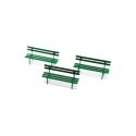 Park Benches -- Green pkg(3), N, Kato USA Inc 85211065
