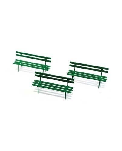 Park Benches -- Green pkg(3), N, Kato USA Inc 85211065