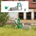 Water Pump Scene - Action Set -- Pump/Cistern, Gardner Figure, Watering Can, Bucket, HO, Busch Gmbh & Co Kg 7975