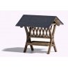 Animal Forage/Feeding Stand -- Laser-Cut Wood Kit - 1-5/16 x 1-1/8 x 1-1/4′ 3.3 x 2.9 x 3.2cm, HO, Busch Gmbh & Co Kg 1562