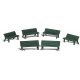 Scenic Accents(R) Figures -- Park Benches pkg(6), O, Woodland Scenics 2758