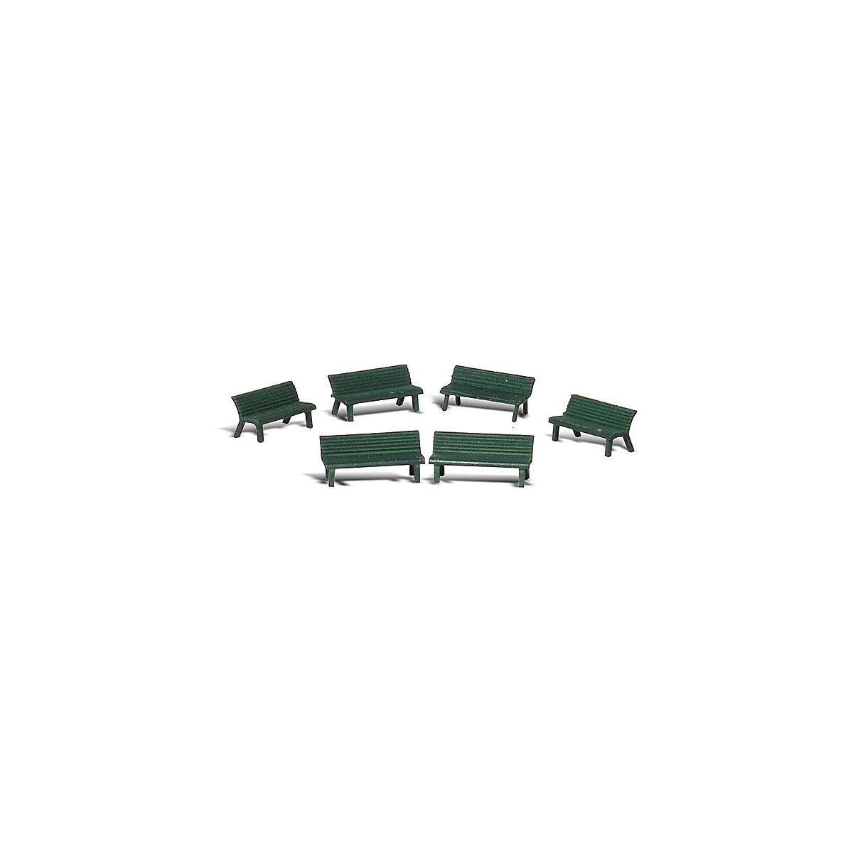 Scenic Accents(R) Figures -- Park Benches pkg(6), O, Woodland Scenics 2758