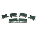 Scenic Accents(R) Figures -- Park Benches pkg(6), O, Woodland Scenics 2758