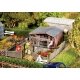 Garden w/Summer House - Kit (Plastic w/Scenery Materials) -- 4-1/8 x 2-7/8 x 1-1/4′ 10.5 x 7.4 x 3.2cm, HO, Faller Gmbh 18049